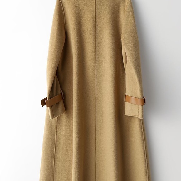 100% Wool Coat, British Trench Coat, Black - Picture 11 of 12